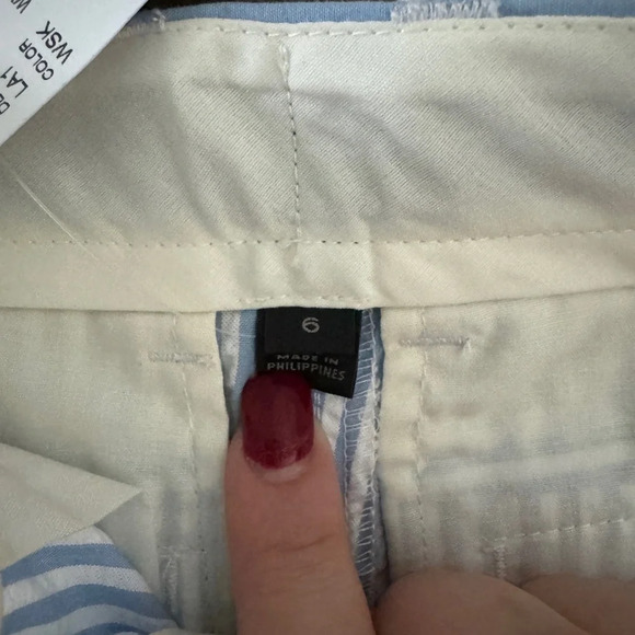 CREWCUTS NWT Ludlow Seersucker Blue White Striped Shorts Size 6 - Picture 5 of 8